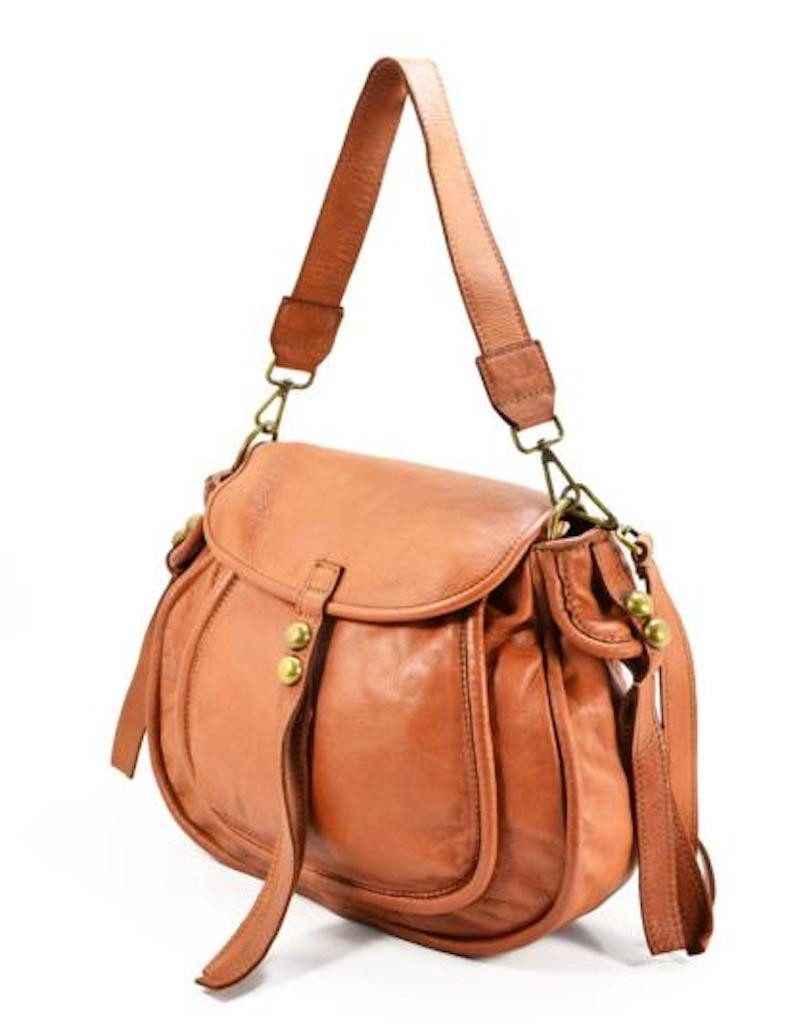 BZNA Bag Kiara cognac italy Designer Leder Schulter Ledertasche Umhänge Tasche