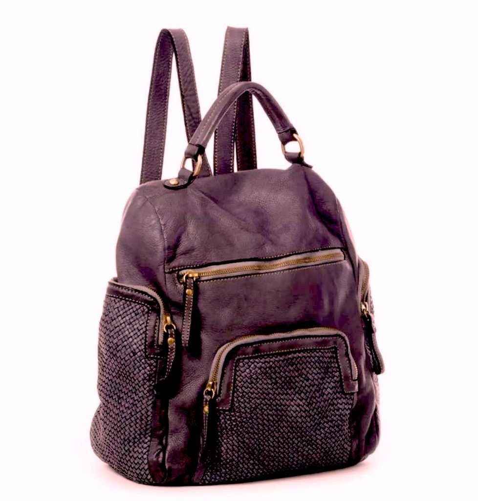 BZNA Bag Svetta Braun Backpacker Designer Rucksack Damenhandtasche Schultertasche Leder Nappa