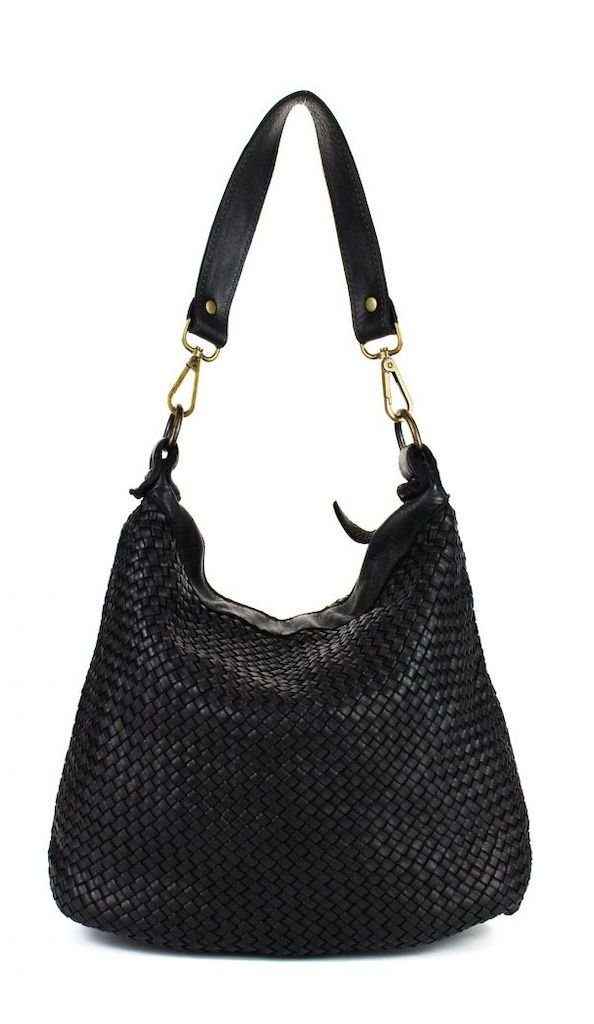 BZNA Bag Briana Schwarz Italy Designer Beutel Umhängetasche Damen Handtasche Leder