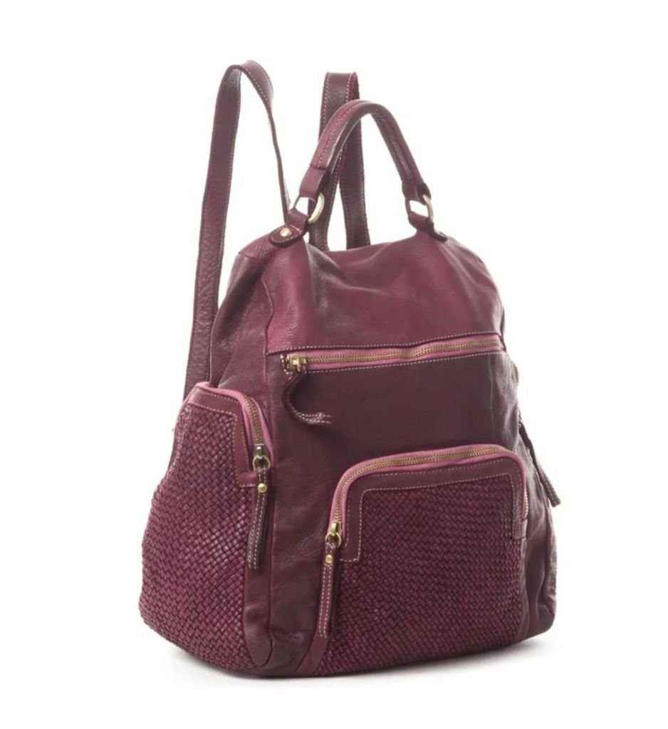 BZNA Bag Svetta Bordeaux Backpacker Designer Rucksack Damenhandtasche Schultertasche Leder Nappa