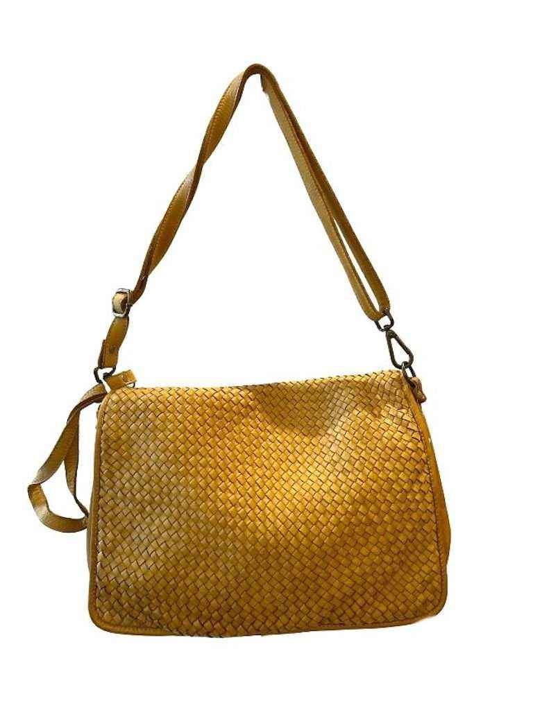 BZNA Bag Jassy Gelb Italy Designer Clutch Umhängetasche Damen Handtasche