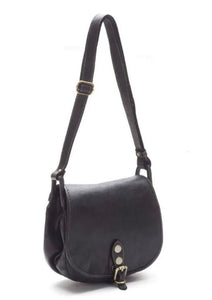 BZNA Schultertasche Taina Schwarz Italy Designer Handtasche Ledertasche Umhängetasche - B Z N A
