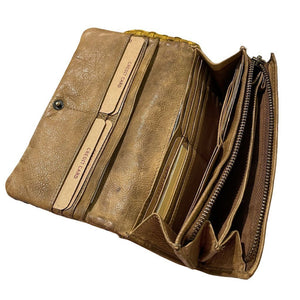 BZNA Berlin Sneza Taupe Wallet Leather Leder Portemonnaie Geldbörse Clutch - B Z N A