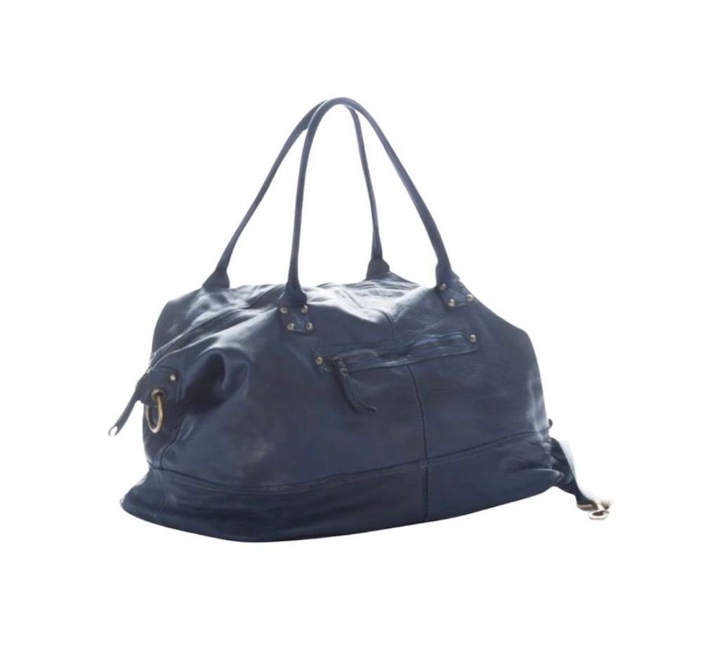 BZNA Bag Joe Blau Italy Designer Weekender Damen Reise Tasche Handtasche Schultertasche Leder Shopper Neu - B Z N A
