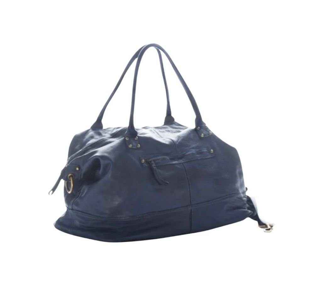 BZNA Bag Joe Blau Italy Designer Weekender Damen Reise Tasche Handtasche Schultertasche Leder Shopper Neu