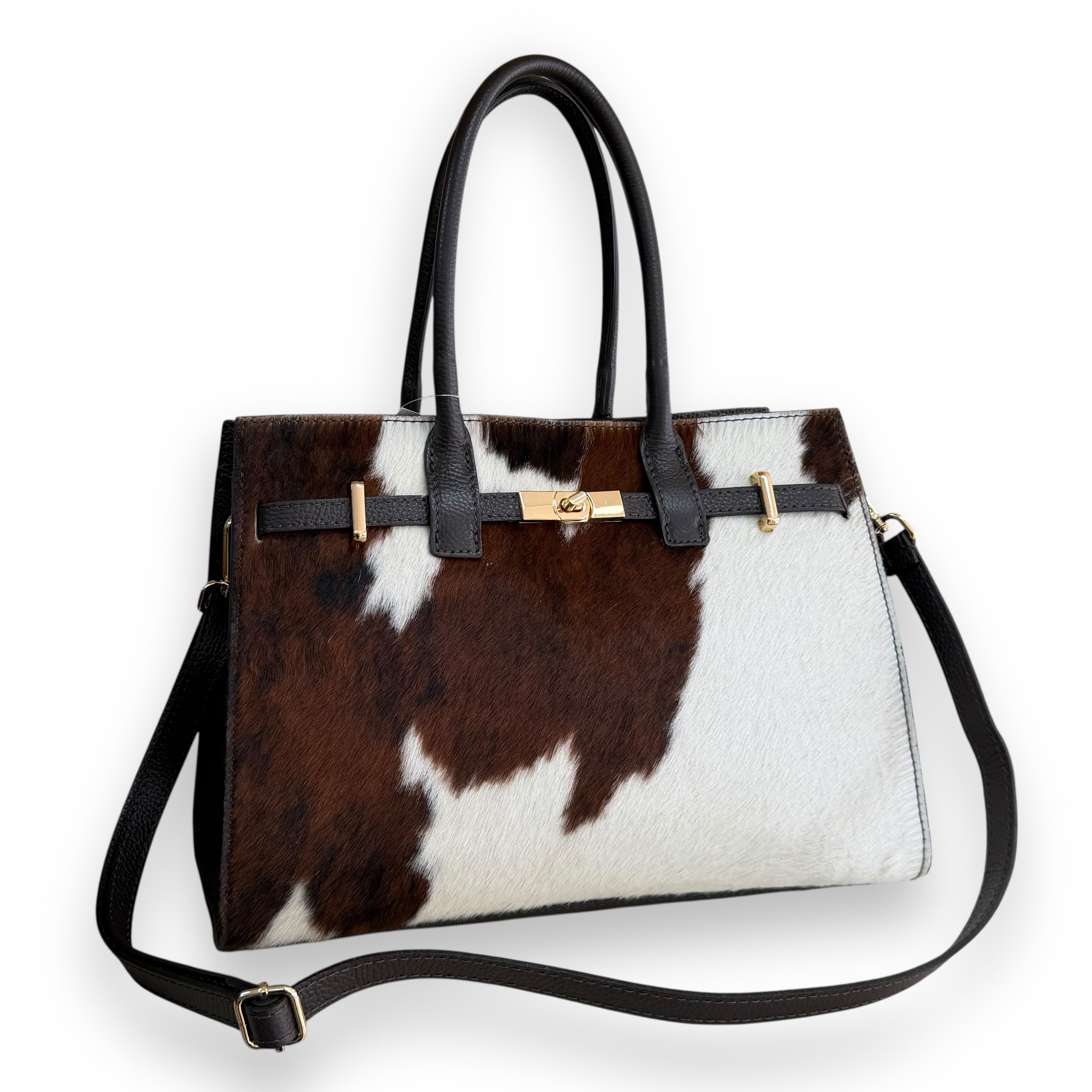 BZNA Bag BO6980 Mac. Cucio Cavalino Echtfell Italy Damen Shopper Handtasche Schultertasche Tasche - B Z N A