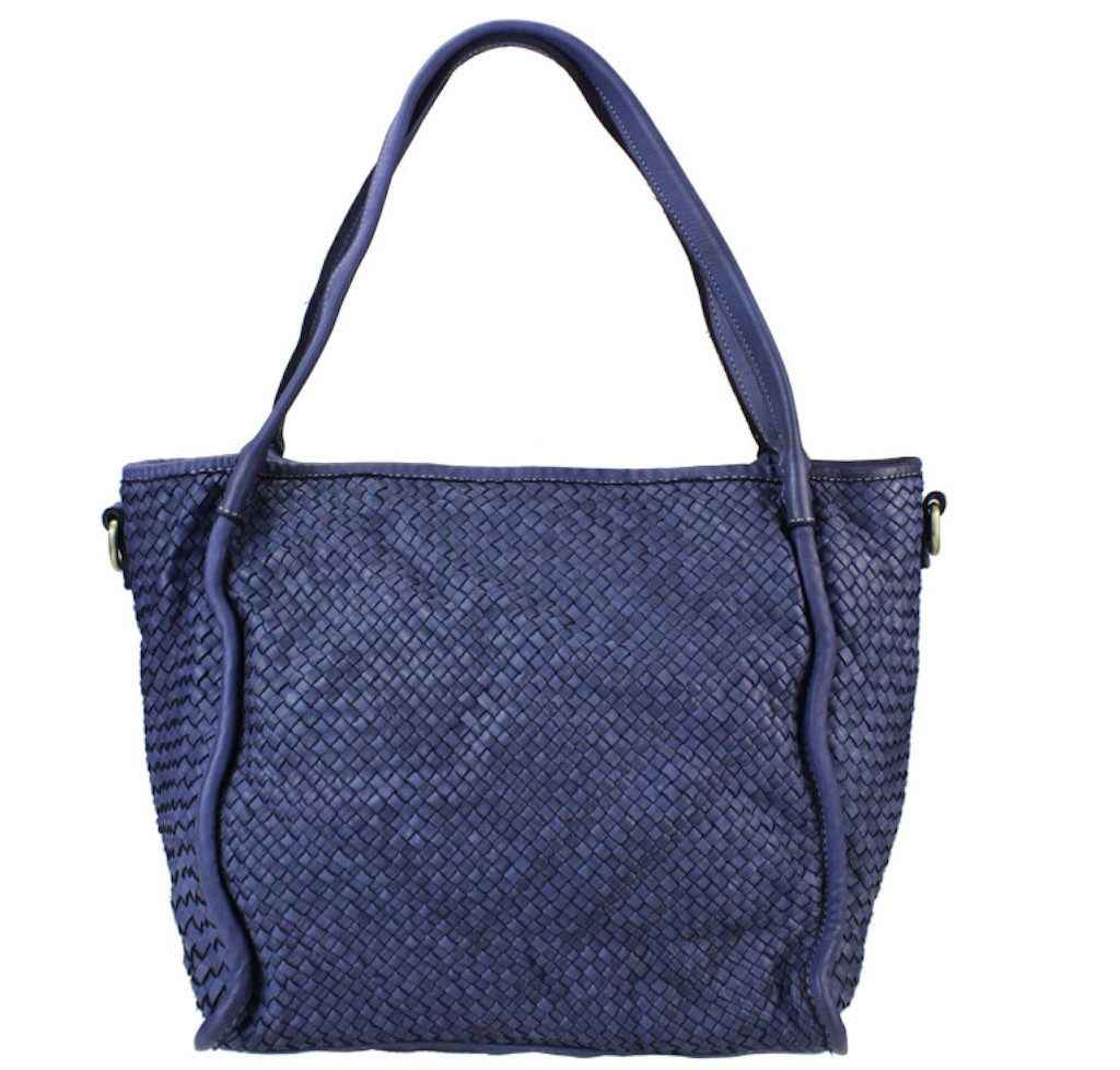 BZNA Bag Buca Blau Italy Designer Leder Schulter Ledertasche Shopper Ledertasche
