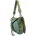 Load image into Gallery viewer, BZNA Bag Kiara Mint Grün italy Designer Leder Schulter Ledertasche Umhänge Tasche
