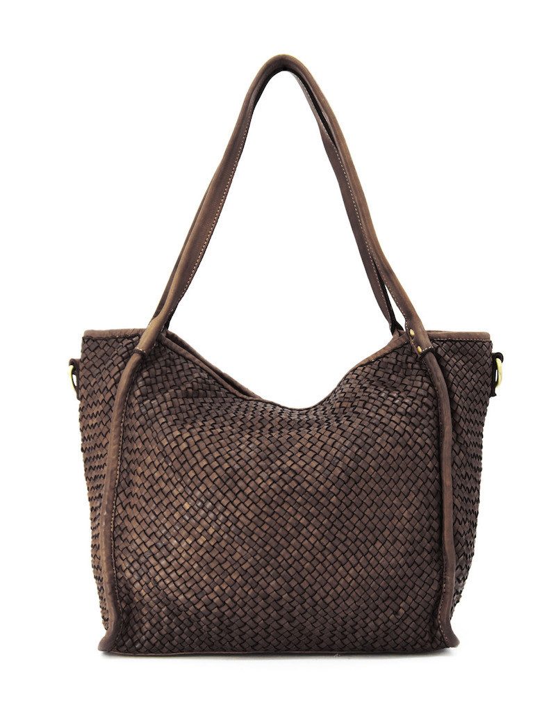 BZNA Bag Buca Braun Italy Designer Leder Schulter Ledertasche Shopper Ledertasche