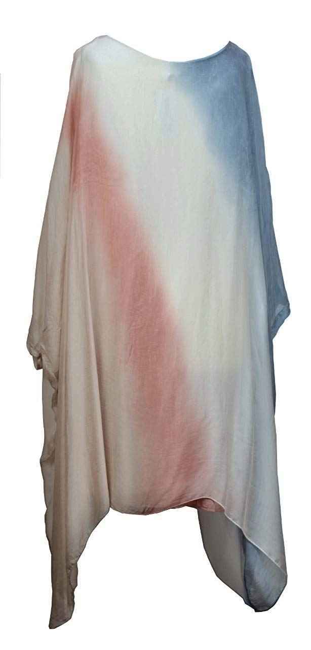 BZNA Ibiza 100% Seiden Tunika Kleid Dress Seidenbluse Seidentunika 36 40 42 44 46 one size Damen Dress Oberteil elegant