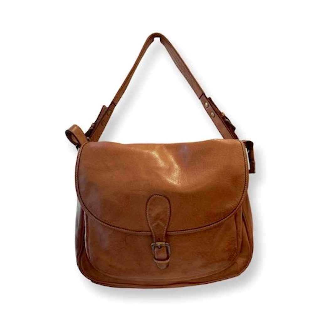 BZNA Bag Vera cognac italy Designer Schulter Ledertasche Umhänge Tasche Handtasche Neu