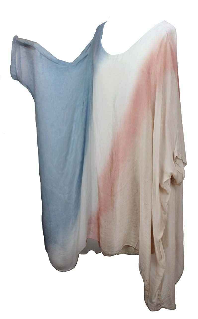 BZNA Ibiza 100% Seiden Tunika Kleid Dress Seidenbluse Seidentunika 36 40 42 44 46 one size Damen Dress Oberteil elegant