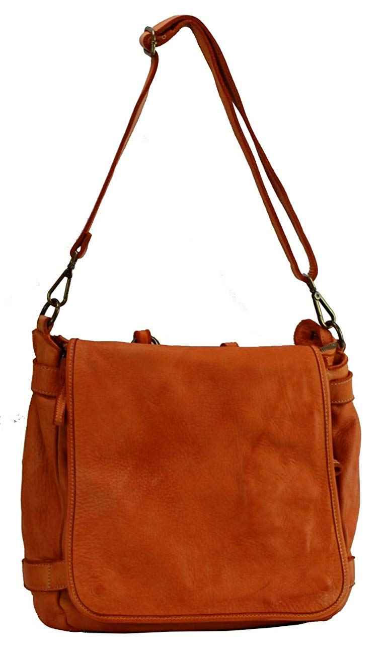 BZNA Bag Anna Orange Backpacker Designer Rucksack Ledertasche Damenhandtasche Schultertasche Leder Nappa sheep ItalyNeu