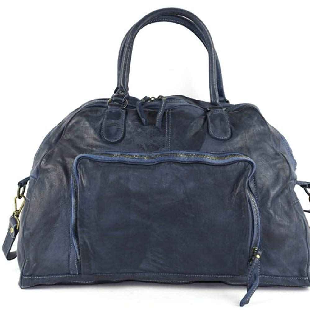 BZNA Bag Camilla blau blue Italy Designer Weekender Damen Handtasche Schultertasche Tasche Schafsleder Shopper Neu
