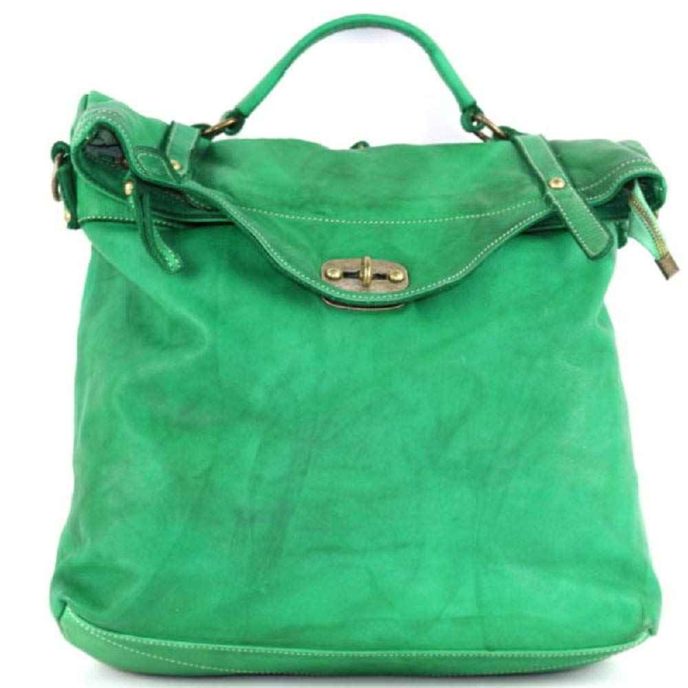 BZNA Bag Gabi grün Backpacker Designer Rucksack Damenhandtasche Schultertasche Leder Nappa ItalyNeu
