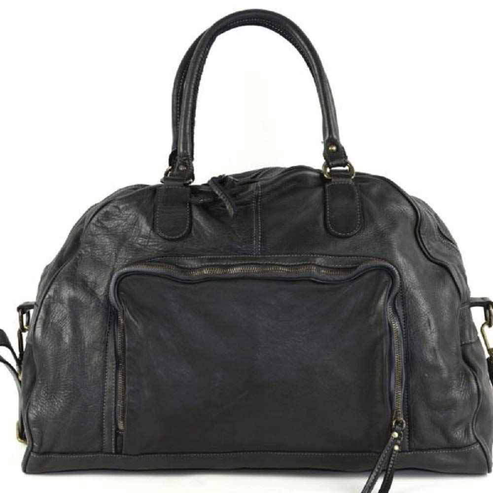 BZNA Bag Camilla schwarz nero Italy Designer Weekender Damen Handtasche Schultertasche Tasche Leder Shopper Neu