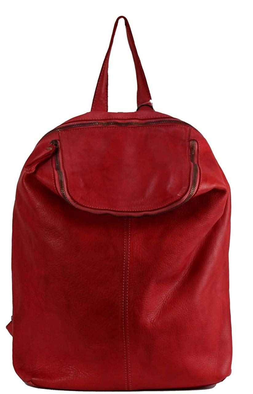 BZNA Bag Richie Rot rosso Backpacker Designer Rucksack Damenhandtasche Schultertasche Leder Nappa sheep ItalyNeu