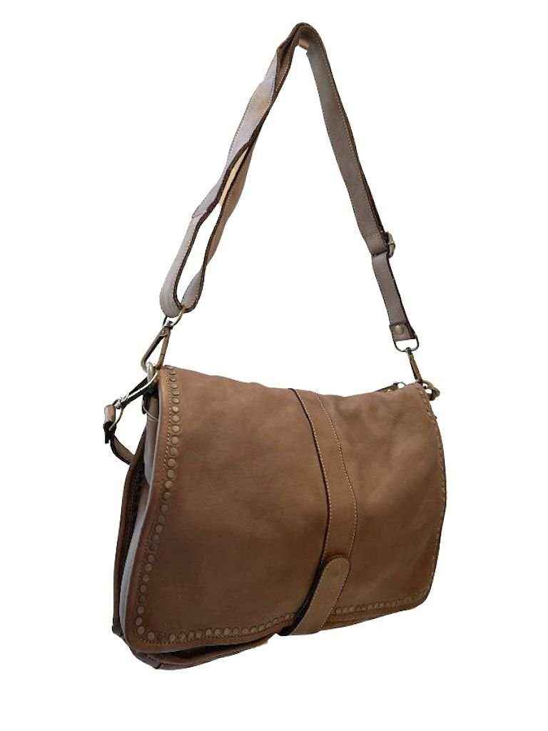 BZNA Bag Luna Taupe Italy Designer Clutch Umhängetasche Damen Handtasche Schultertasche Tasche Leder Shopper Neu