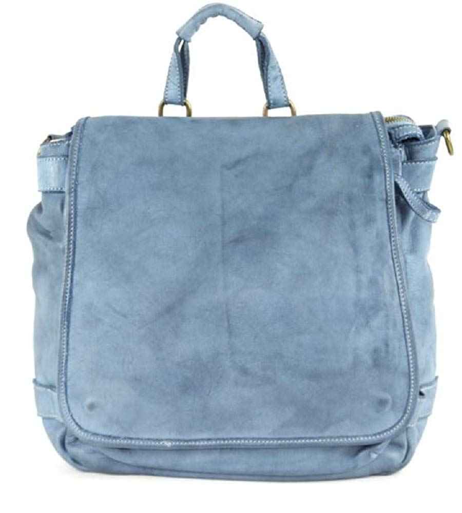 BZNA Bag Anna hell blau Backpacker Designer Rucksack Ledertasche Damenhandtasche Schultertasche Leder Nappa sheep ItalyNeu