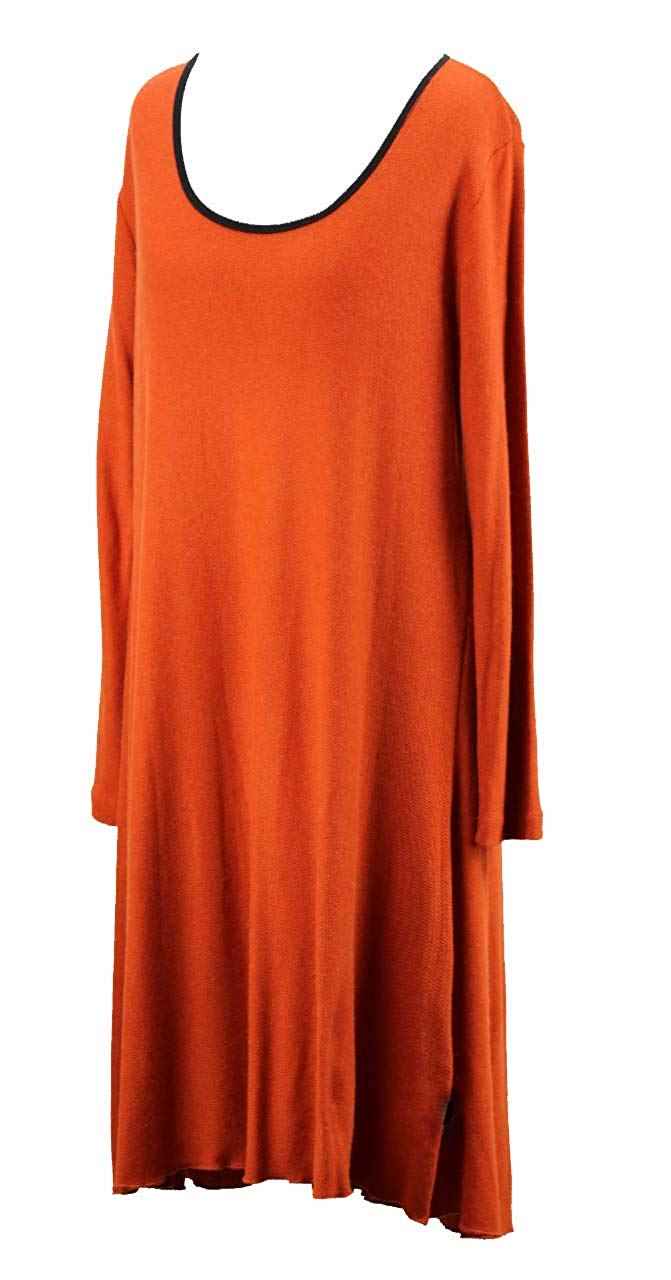 BZNA Wollkleid Lana Wolle Strickkleid Tunika Kleid Orange nero Longpulli Tunikakleid Shirt 36 38 40 42 44 46 one size Damen Dress Oberteil elegant