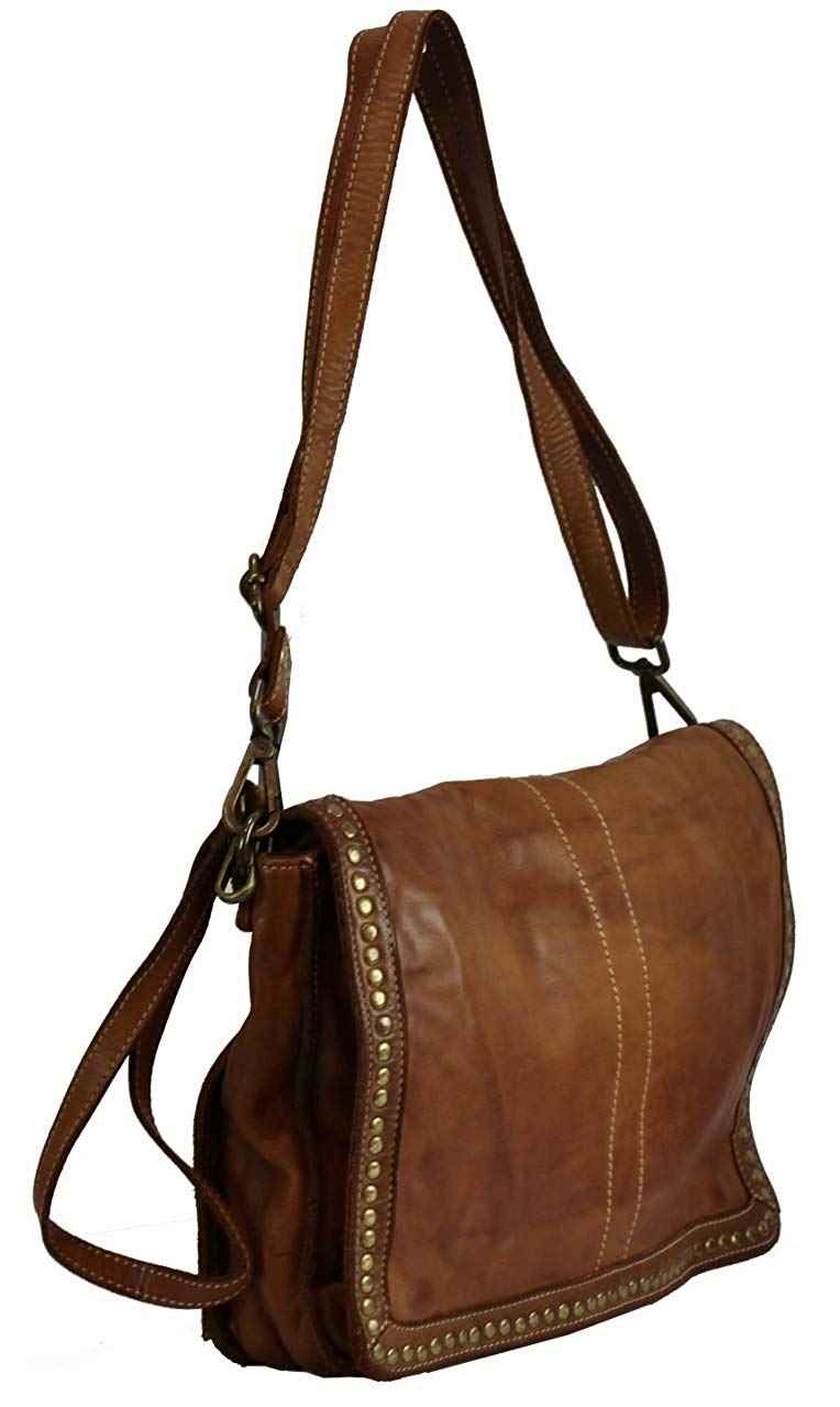 BZNA Bag Gil Cognac Italy Designer Clutch Umhängetasche Damen Handtasche Schultertasche Tasche Leder Shopper Neu