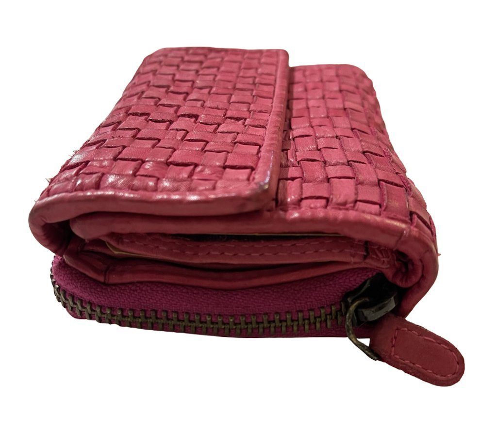 BZNA Berlin Gia Pink Wallet Leather Leder Portemonnaie Geldbörse Clutch - B Z N A