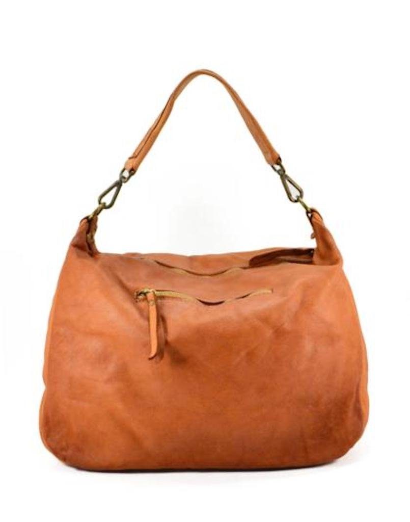 BZNA Bag April Cognac Italy Designer Beutel Umhängetasche Damen Handtasche Leder