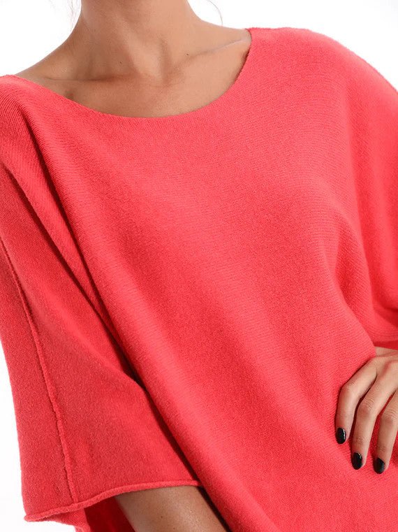 BZNA Berlin Lässiges Strickpullover Off-Shoulder Oversize Pullover Italy