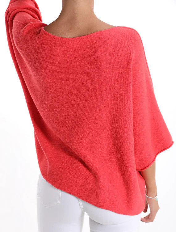 BZNA Berlin Lässiges Strickpullover Off-Shoulder Oversize Pullover Italy