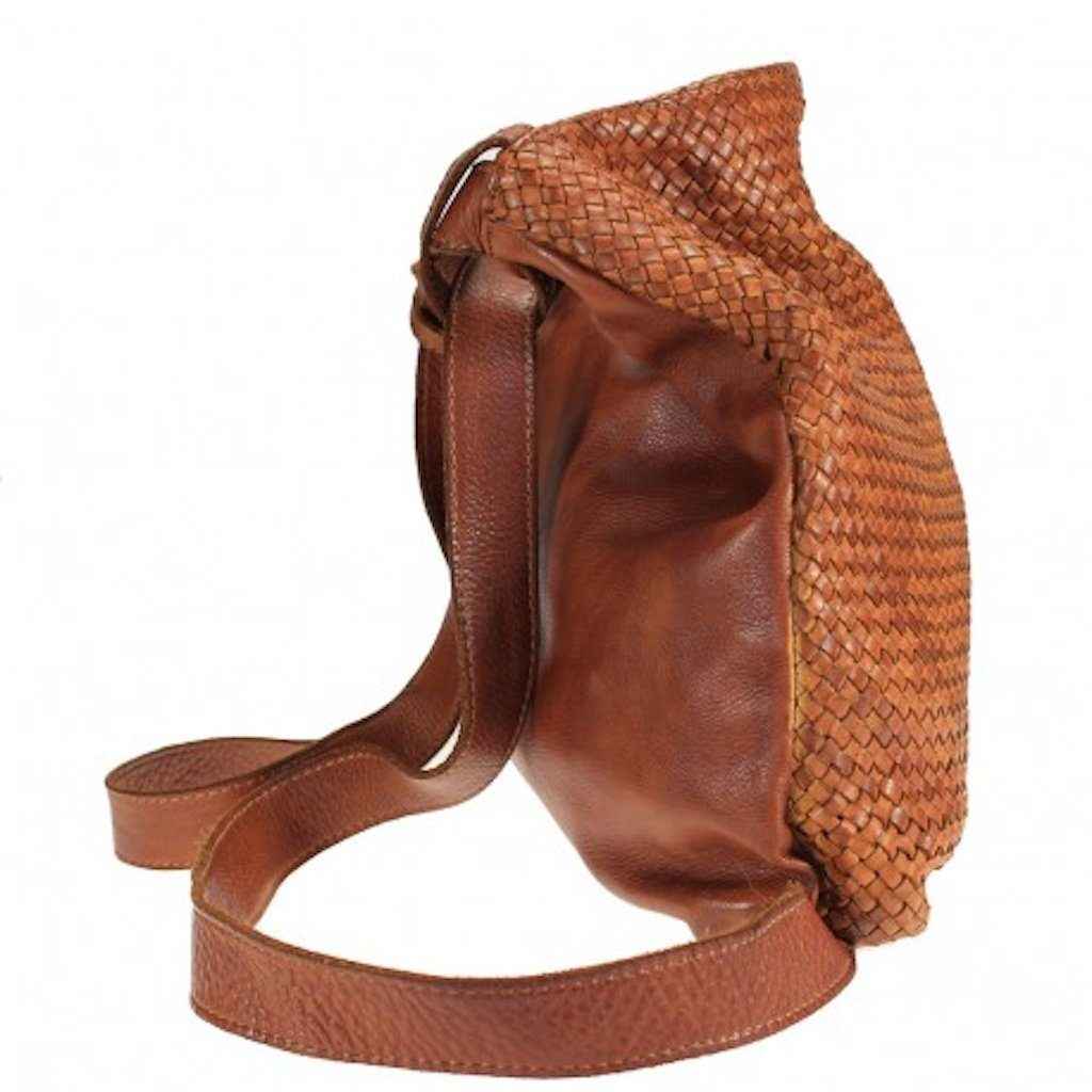BZNA Berlin Xari Cognac  Backpacker Rucksack Schultertasche Beutel Bag Leder