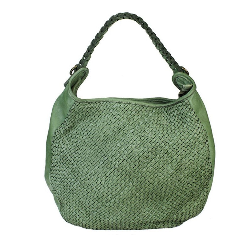BZNA Bag Manja Mint Grün Italy Designer Beutel Umhängetasche Shopper Handtasche Leder - B Z N A