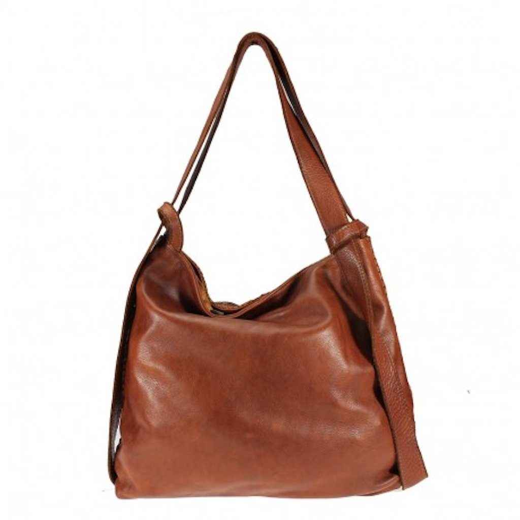 BZNA Berlin Xari Cognac  Backpacker Rucksack Schultertasche Beutel Bag Leder