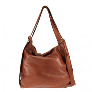 BZNA Berlin Xari Cognac  Backpacker Rucksack Schultertasche Beutel Bag Leder