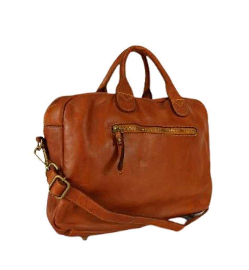BZNA Aktentasche Ales Schwarz  Business Bag Designer Ledertasche Schultertasche