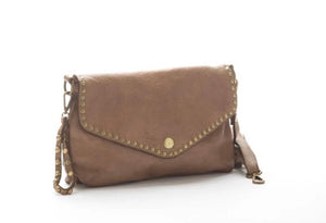 BZNA Bag Doria Taupe Clutch Italy Designer Damen Umhängetasche Schultertasche Neu
