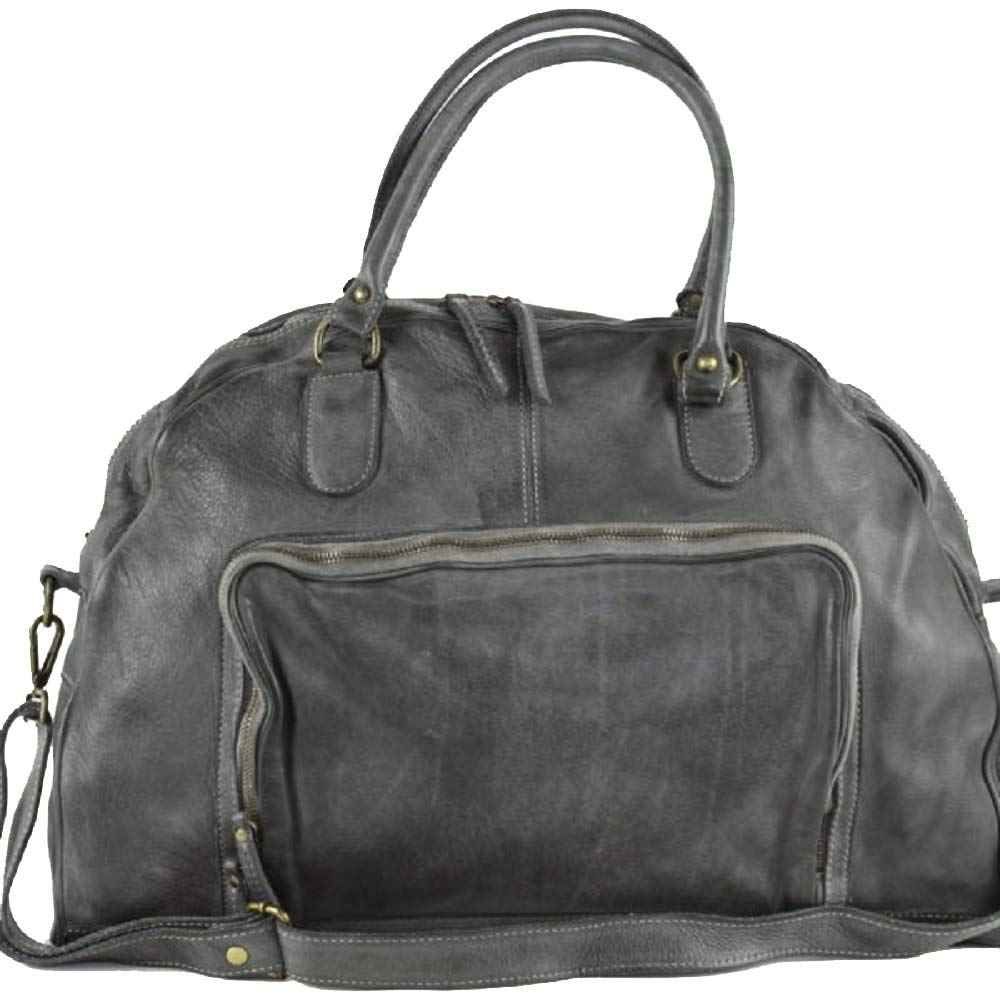 BZNA Bag Camilla dunkelgrau dark grey Italy Designer Weekender Damen Handtasche Schultertasche Tasche Schafsleder Shopper Neu