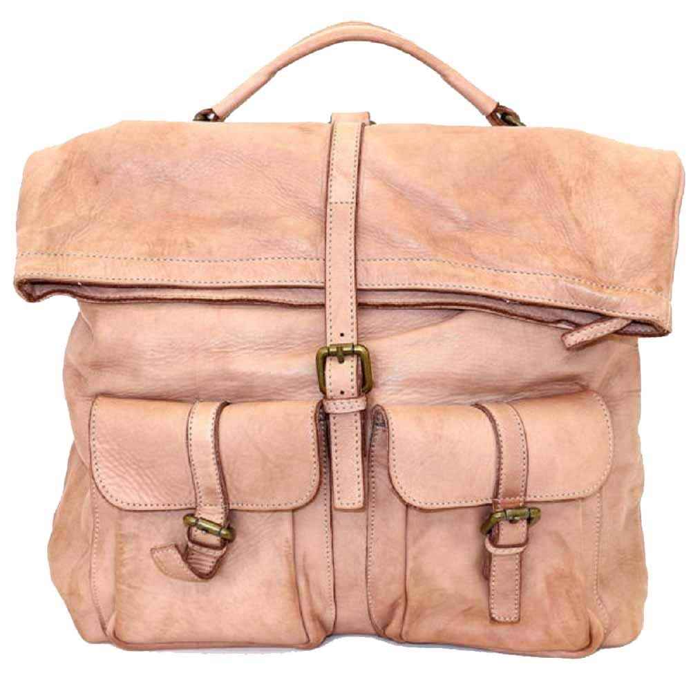 BZNA Bag Yago rosa altrosa Backpacker Designer Rucksack Damenhandtasche Schultertasche Leder Nappa Italy Neu