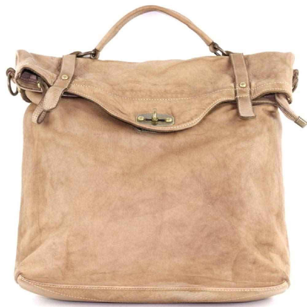BZNA Bag Gabi taupe Backpacker Designer Rucksack Damenhandtasche Schultertasche Leder Nappa ItalyNeu