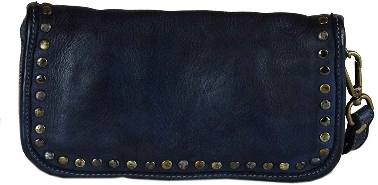 BZNA Berlin Romy Blue navy Wallet sheep Leather Leder Portemonnaie Geldbörse Clutch
