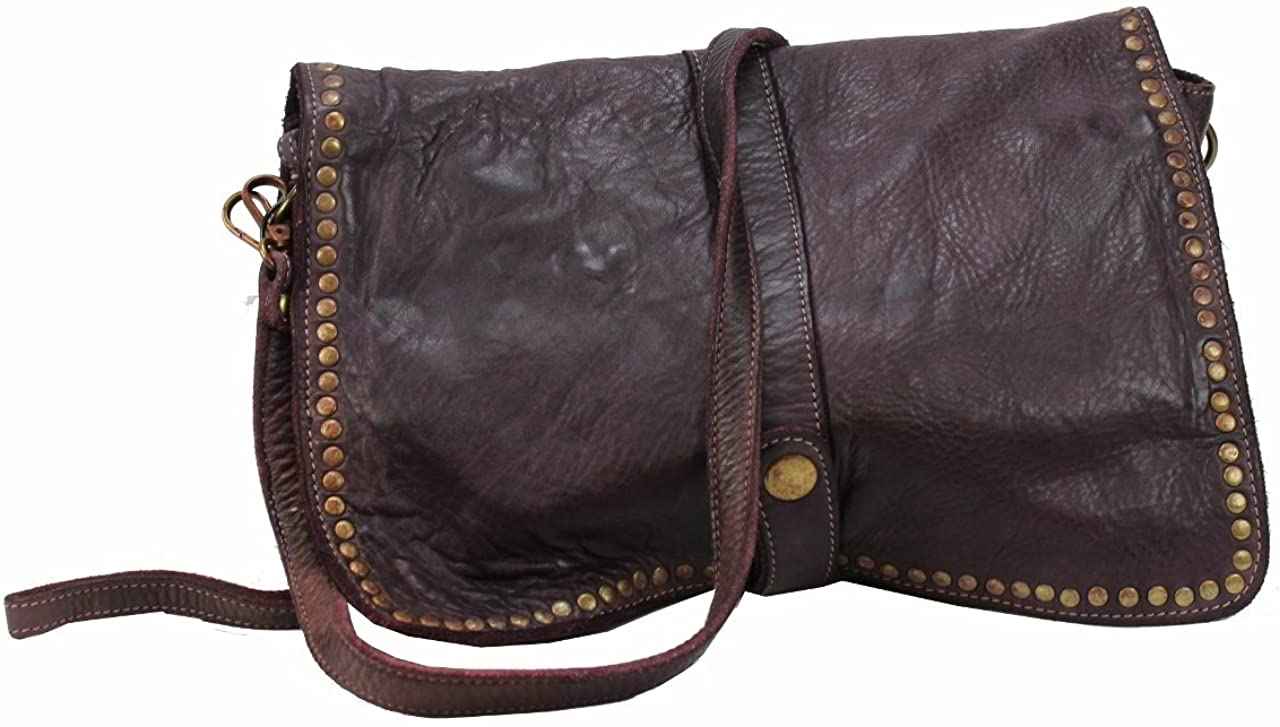 BZNA Bag Luna lila Italy Designer Clutch Umhängetasche Ledertasche Damen Handtasche Schultertasche Tasche Leder Shopper Neu