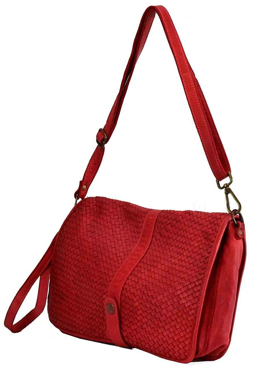 BZNA Bag Lola Rot rosso Italy Designer Clutch Umhängetasche Damen Handtasche Schultertasche Tasche Leder Shopper Neu