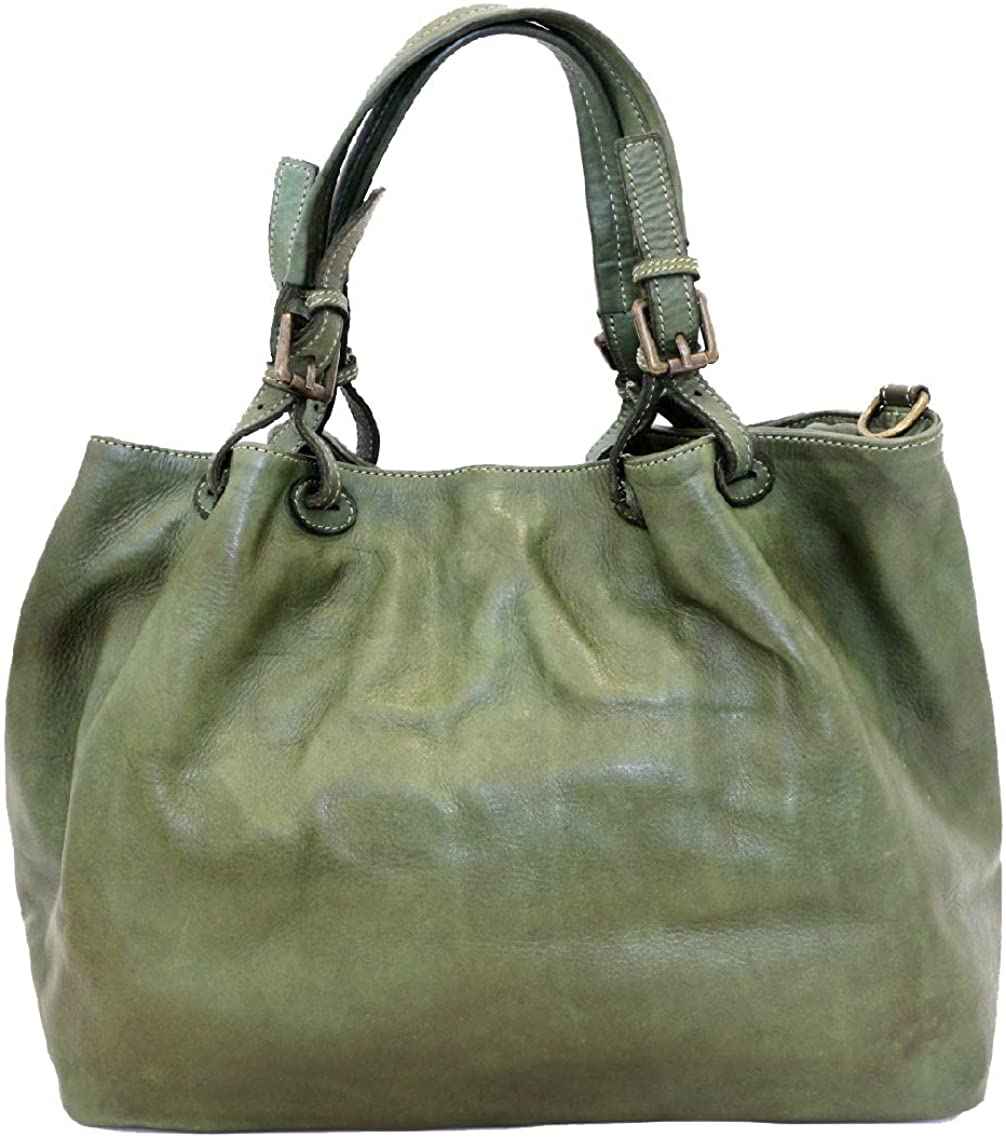 BZNA Bag Fee grün verde Lederfarben Italy Designer Damen Handtasche Schultertasche Tasche Calf Leather Shopper Neu