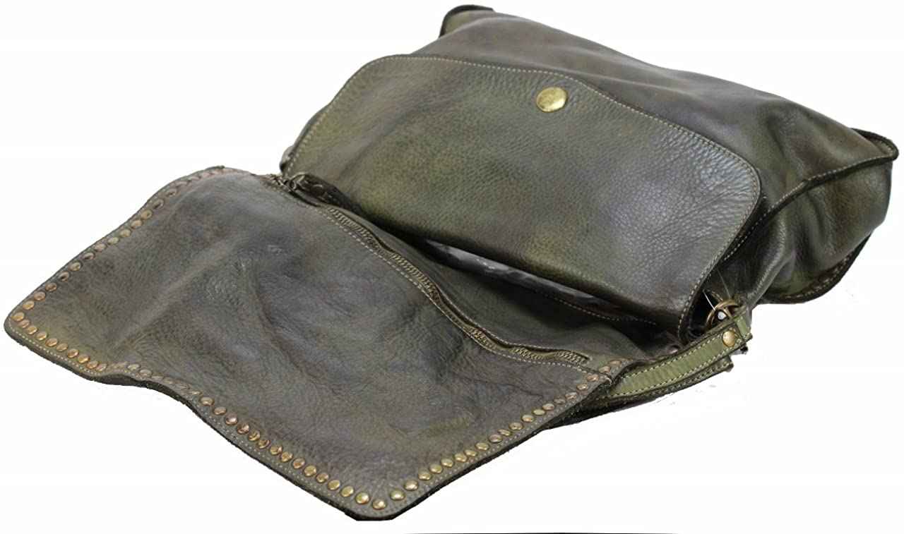 BZNA Bag Luna verde Italy Designer Clutch Umhängetasche Ledertasche Damen Handtasche Schultertasche Tasche Leder Shopper Neu