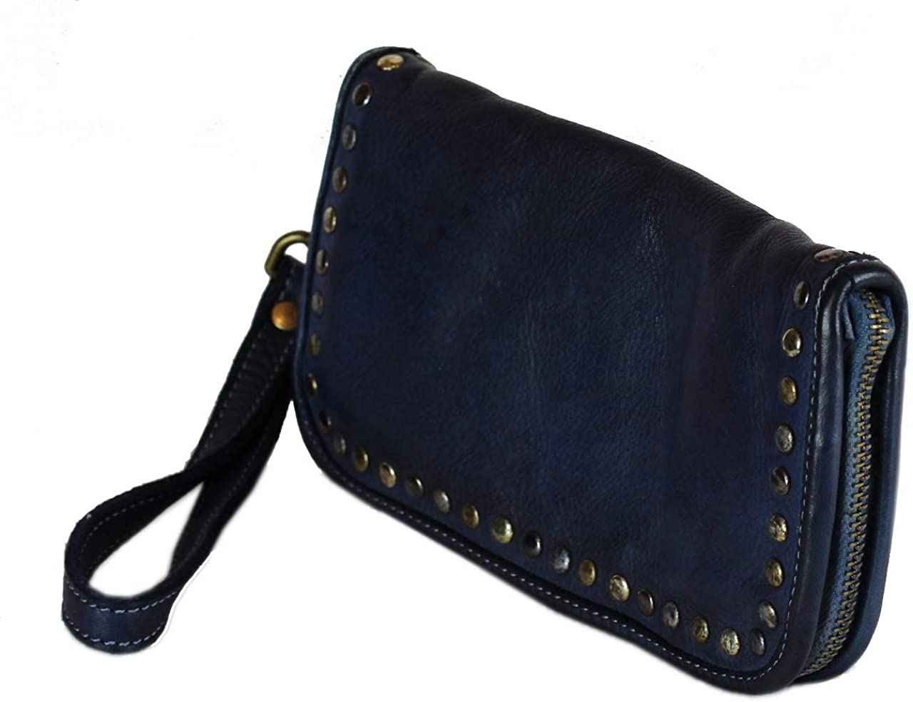 BZNA Berlin Romy Blue navy Wallet sheep Leather Leder Portemonnaie Geldbörse Clutch