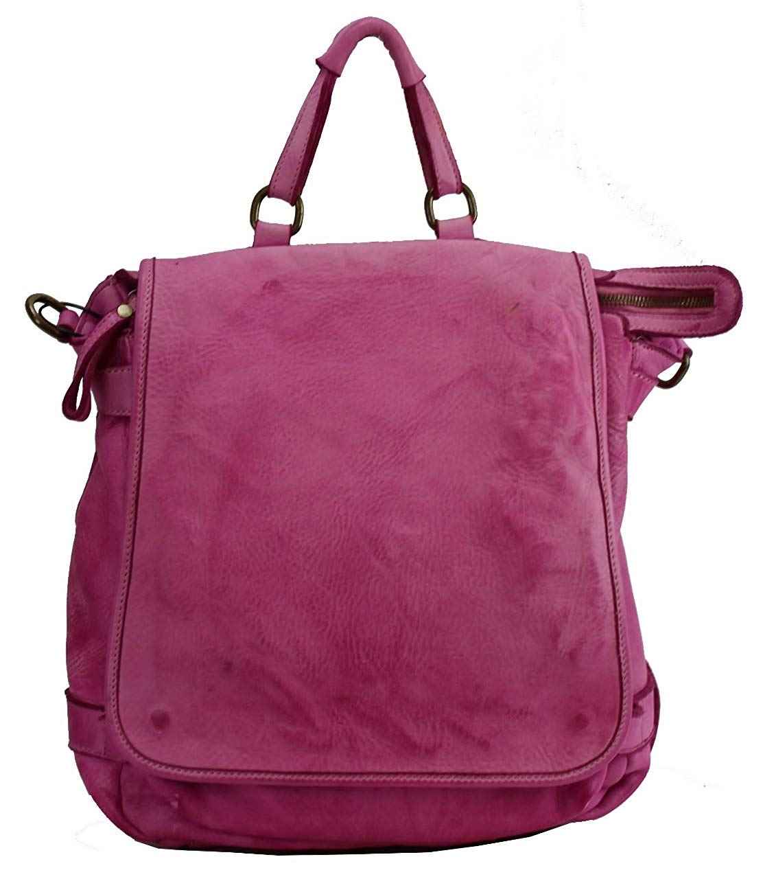 BZNA Bag Anna pink Backpacker Designer Rucksack Ledertasche Damenhandtasche Schultertasche Leder Nappa sheep ItalyNeu