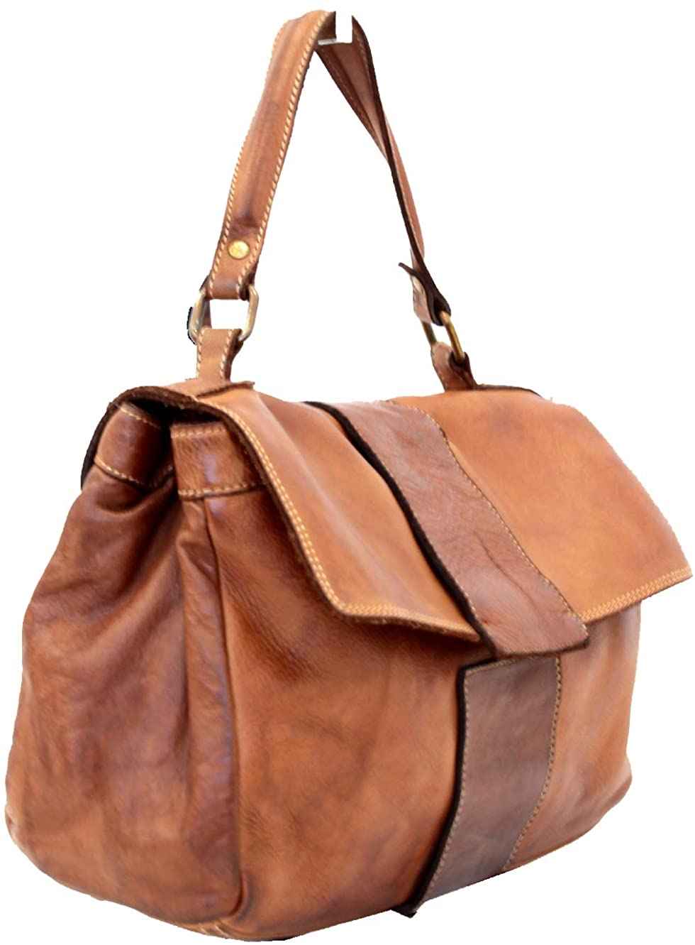 BZNA Bag Santa gelb Italy Designer Damen Handtasche Ledertasche Schultertasche Tasche Leder Shopper Neu