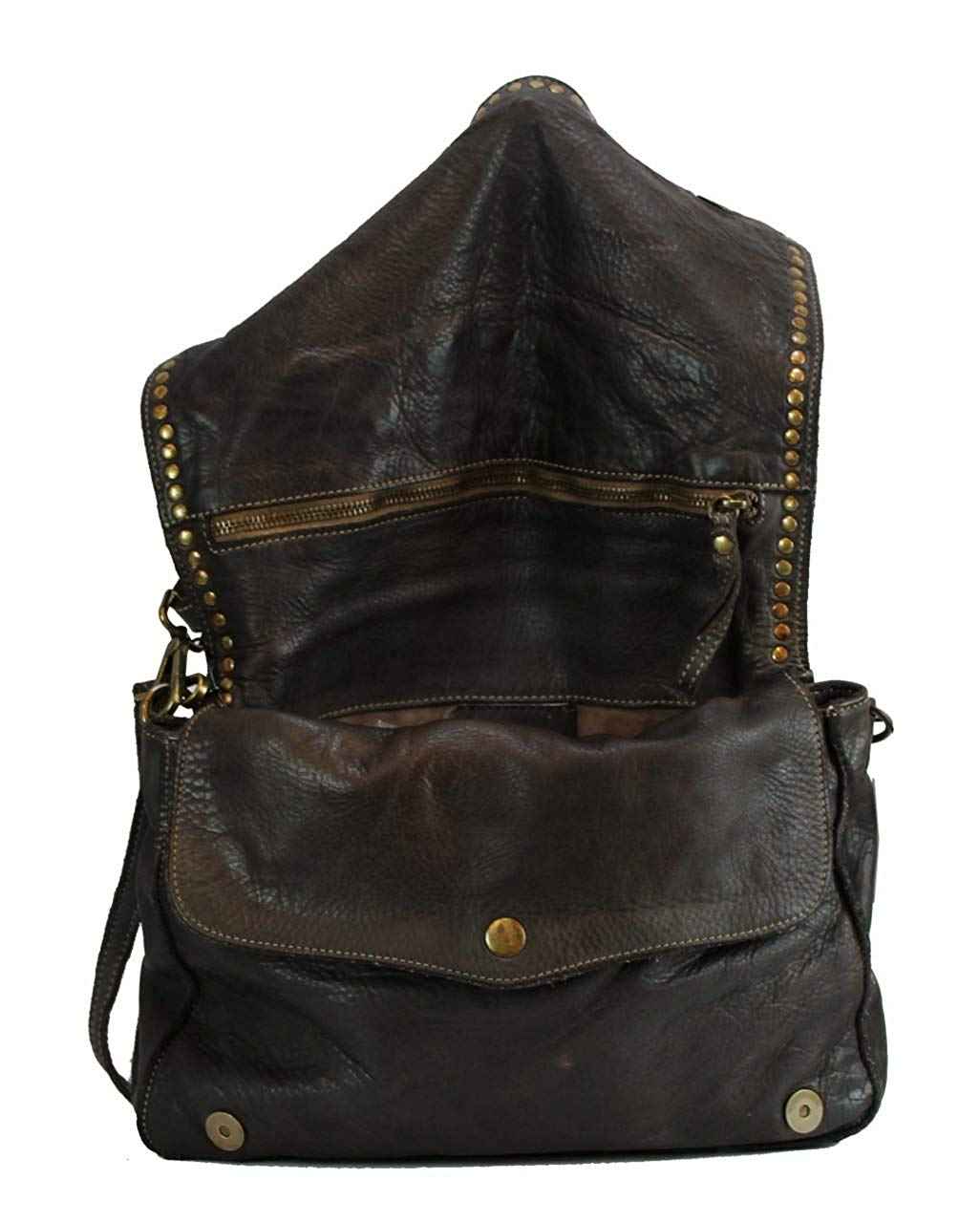 BZNA Bag Gil Braun moro Italy Designer Clutch Umhängetasche Damen Handtasche Schultertasche Tasche Leder Shopper Neu