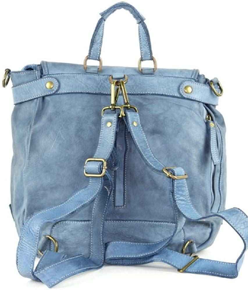 BZNA Bag Anna hell blau Backpacker Designer Rucksack Ledertasche Damenhandtasche Schultertasche Leder Nappa sheep ItalyNeu