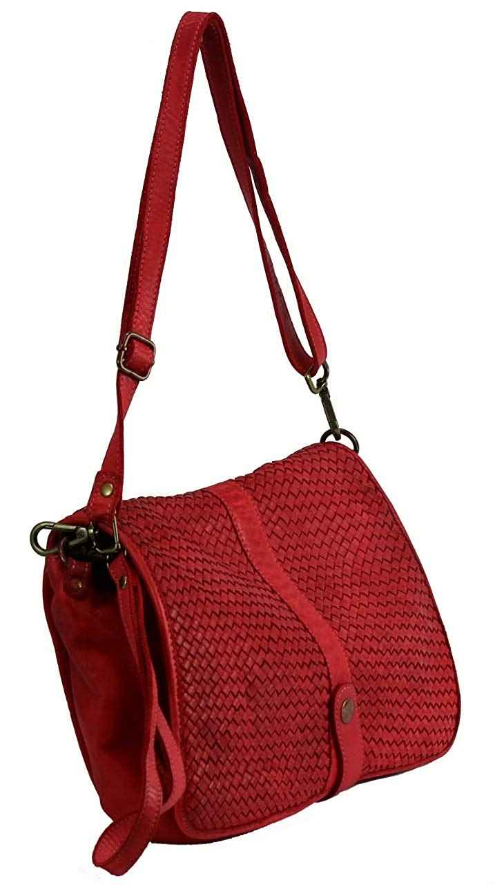 BZNA Bag Lola Rot rosso Italy Designer Clutch Umhängetasche Damen Handtasche Schultertasche Tasche Leder Shopper Neu