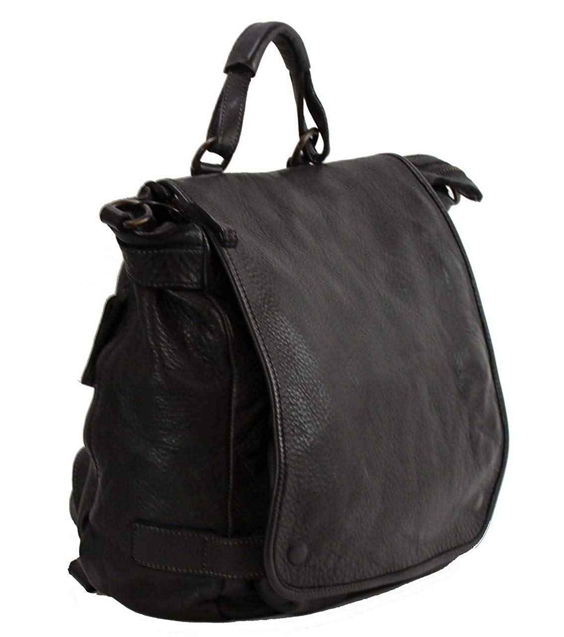 BZNA Bag Anna Schwarz nero Backpacker Designer Rucksack Ledertasche Damenhandtasche Schultertasche Leder Nappa sheep ItalyNeu